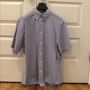 Brooks Brothers Navy and White Gingham Shirt